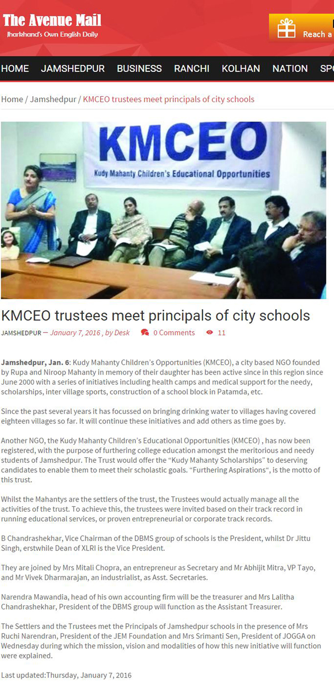 KMCEO Trust Jamshedpur